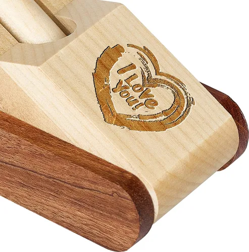 Miniatura 7 de Juego de pluma de madera grabada personalizada, pluma ejecutiva y caja con personalización libre, bolígrafo con estuche para regalo (D)