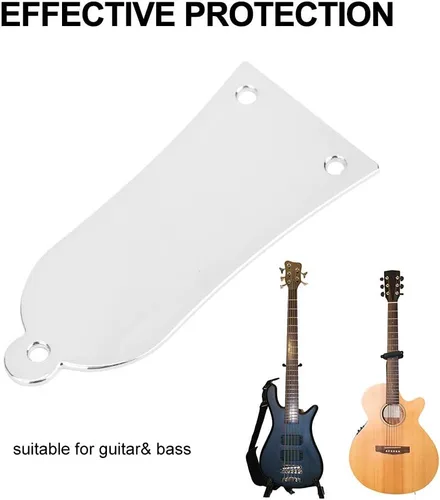 Miniatura 6 de 3 Agujeros Metal Bell en forma de campana de guitarra cubierta de varilla cubierta para guitarra eléctrica (plata)