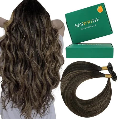 Miniatura 26 de Easyouth Extensión de cola de caballo de cabello humano marrón ombré, extensión de colas de caballo, extensiones de cola de caballo de color marrón
