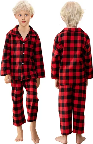 Miniatura 6 de Schbbbta Pijamas familiares de Navidad a juego para parejas, ropa de dormir de manga larga