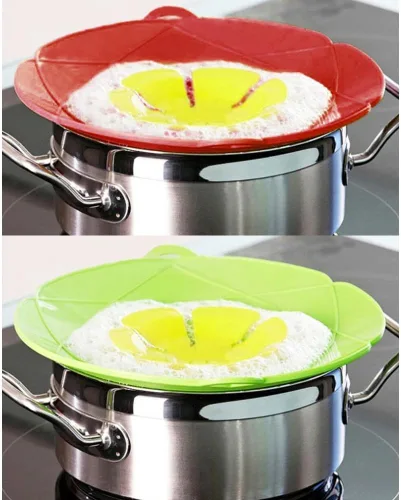 Miniatura 3 de Paquete de 2 tapas de silicona para derrames de silicona, protección contra hervir sobre salpicaduras de 10.2 pulgadas, cubierta protectora