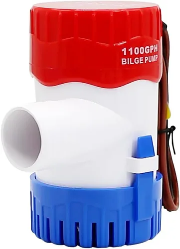 Miniatura 12 de Bomba de agua automática de 1100 GPH, bomba de sentina de 12 V, equipada con interruptor flotante interno, adecuada para submarinos, charcos