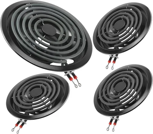 Kit W10288051/W10290350 (20.3 cm) y 3x W10290353 (15.2 cm) sartenes de goteo para quemadores & quemador de estufa eléctrica MP22YA Reemplazo