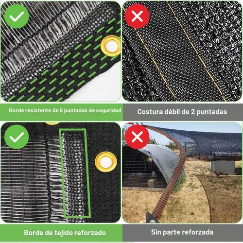 Miniatura 7 de Mklsit Garden - Tela de sombra del 40 %, lona de malla de 10 x 20 pies con ojales de latón reforzados, cubierta de tela negra para protección solar