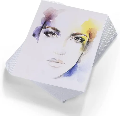 Papel de acuarela a granel, 8.5 x 11 pulgadas, 25 hojas (180 gsm) para artista, acuarelas, medios mixtos, dibujo y diario de arte