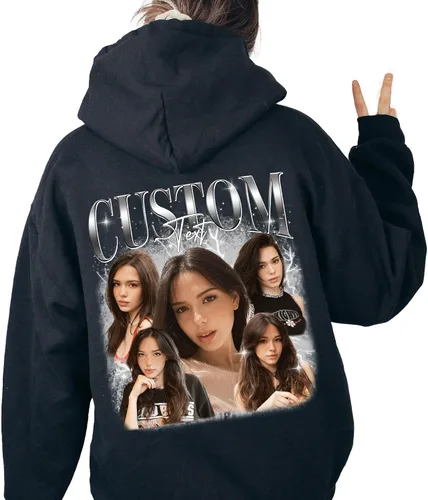 NAZENTI Personaliza tus propias camisetas Bootleg Rap, personaliza tu texto vintage camiseta, camisetas gráficas personalizadas, regalo de