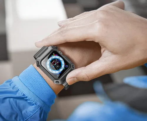Miniatura 6 de SUPCASE [Unicorn Beetle Pro] - Funda protectora resistente con correas, diseñada para Apple Watch serie 6/SE/5/4 [40 mm / 1,5 pulgadas] Negro