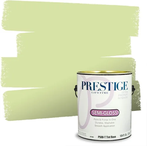 Miniatura 187 de PRESTIGE Pinturas Pintura interior e imprimación en uno, 1 galón, cáscara de huevo, aventura