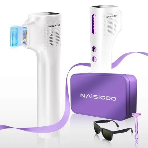 Dispositivo de depilación láser para mujeres y hombres, IPL zafiro sin dolor con sistema de enfriamiento de hielo 40F, depilación segura y duradera