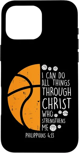 Miniatura 18 de iPhone 11 Baloncesto I can do things Biblia Verso Dios Jesús estuche de regalo