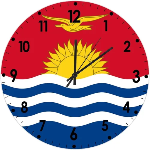 Miniatura 233 de Cheyan Reloj de pared con bandera de Canadá de 12 pulgadas, silencioso, sin tictac, de PVC, funciona con pilas, reloj redondo decorativo, regalo