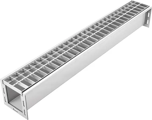 Miniatura 14 de VEVOR Sistema de Drenaje de Trinchera Paquete de 3, Drenaje de Canal con Rejilla de Plástico 5.7 x 3.1 pulgadas Zanja de Drenaje HDPE, Vía de Agua