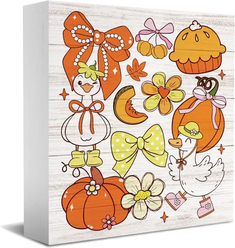Miniatura 8 de Divertida decoración de otoño de ganso tonto, decoraciones de otoño para oficina en casa, decoraciones de Acción de Gracias para regalos de cocina