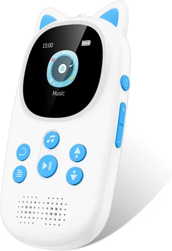 Miniatura 7 de Reproductor de MP3 para niños, reproductor de MP3 Bluetooth 5.0 de 32 GB, reproductor de música infantil con radio FM, altavoz, grabadora de voz