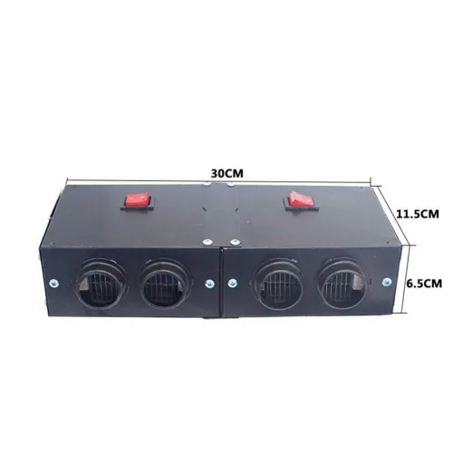 Miniatura 4 de MASO Calentador de coche de 12 V, 500 W, descongelador, kit de calentador de coche de alta potencia, ventilador de calentamiento rápido