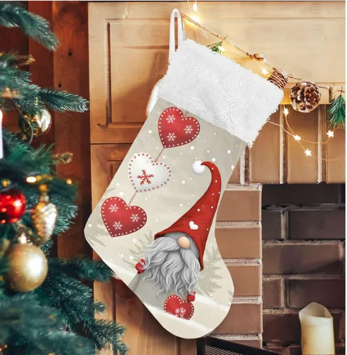 Miniatura 19 de ALAZA Medias de Navidad divertidas con muñeco de nieve agitando la mano, clásicas, decoraciones grandes personalizadas para la familia, temporada