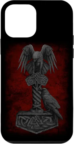 Miniatura 15 de Funda Huginn y Muninn de Mjolnir Odín de Thor para iPhone 14 Mitología nórdica vikinga