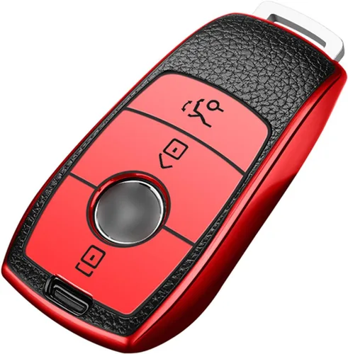 Miniatura 9 de Xotic Tech - Funda para llavero de piel granulada de poliuretano termoplástico, color azul, compatible con Mercedes Benz A, B, C, E, S, G, M, V