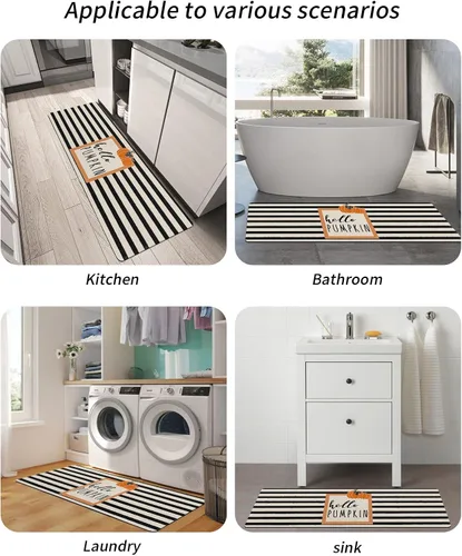 Miniatura 6 de Hellow - Tapete de baño para bañera, antideslizante, de secado rápido y absorbente, de tierra de diatomeas, fregadero, dormitorio, cocina, lavable