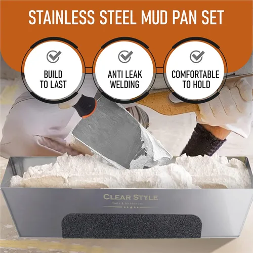Miniatura 3 de CLEAR STYLE - Bandeja para mezcla de acero inoxidable (35,6 cm, paquete de 3)