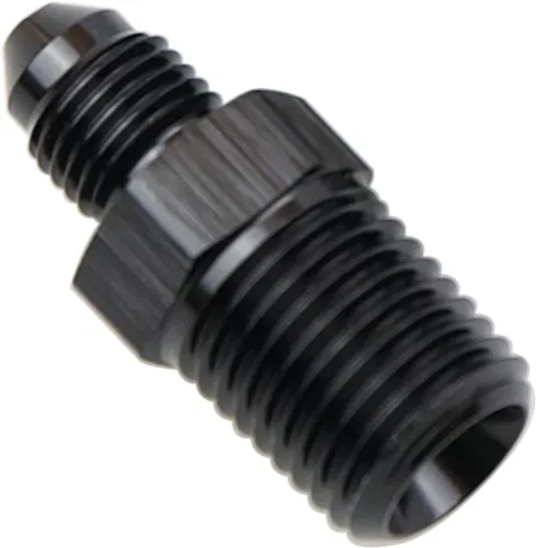 Miniatura 12 de Adaptador de tubo de manguera de combustible de aluminio recto 16AN acampanado a 3/4" NPT macho Unión de rosca negro
