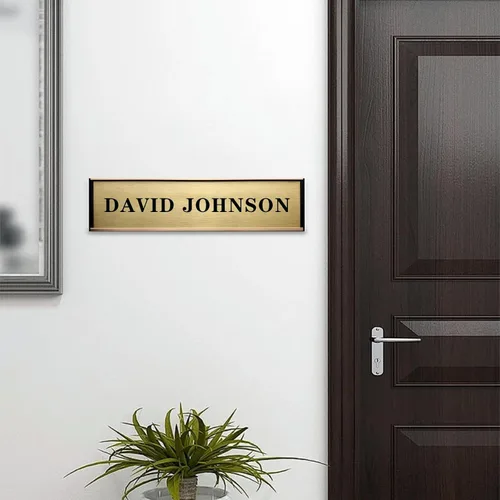 Miniatura 7 de Placa de identificación personalizada para puerta o pared, 2 x 8 pulgadas, placas de identificación de aluminio personalizadas para puerta