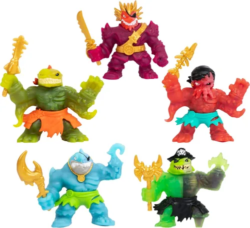 Miniatura 8 de Heroes of Goo Jit Zu Cursed Goo Sea Súper viscoso, paquete de héroes de figuras de acción de juguete lleno de goo Thrash con cara que cambia