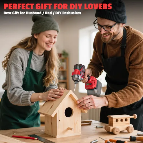 Miniatura 2 de DIYtoolifz Destornillador de impacto inalámbrico de 1/4 de pulgada compatible con batería Milwaukee de 18 V (solo herramienta), motor sin escobillas