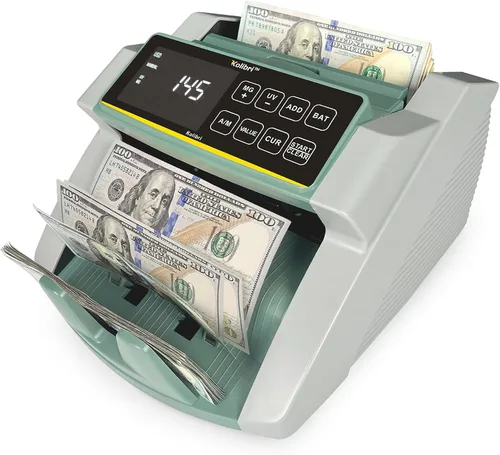 Kolibri, contador de dinero con detección UV Blanco/Verde (Kolibri Uv/Mg)