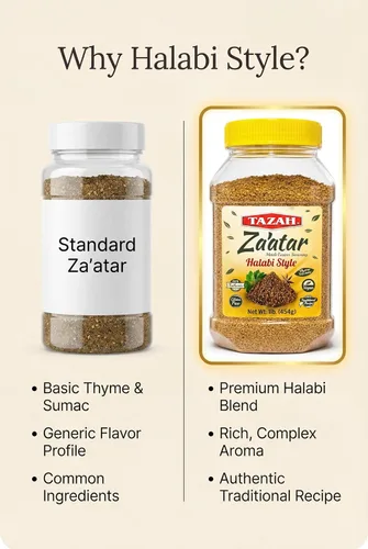 Miniatura 5 de Tazah Zaatar - Mezcla de tomillo con mezcla de especias de zatar sirio de 16 onzas, Halabi Za'atar en tarro