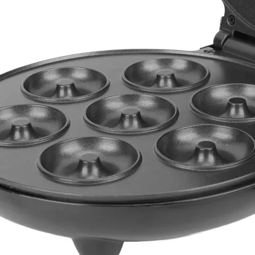 Miniatura 5 de Mini máquina de donas para niños, sándwich de gofres y más aperitivos, máquina eléctrica portátil para hacer donas con antiadherente para 7 donas