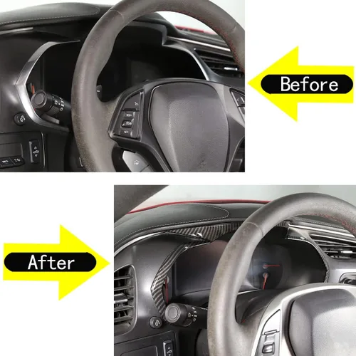 Miniatura 7 de Tiras de ajuste para panel de instrumentos de tablero de instrumentos, ABS, 3 unidades, compatibles con Corvette C7 Stingray 2014-2019, accesorios