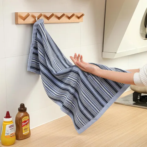 Miniatura 6 de SALAS Toallas de cocina de algodón de alta calidad para secar platos, toallas de mano grandes y largas, gruesas y altamente absorbentes