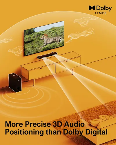 Miniatura 3 de ULTIMEA Barras de sonido para Smart TV con Dolby Atmos, sistema de sonido envolvente 3D para altavoces de TV, barra de sonido 2.1 para TV