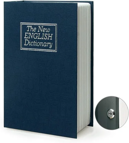 Miniatura 16 de Caja fuerte de almacenamiento de libro de diversión (9.5"×6"×2.2"), caja fuerte secreta tipo diccionario con cerradura de combinación de seguridad