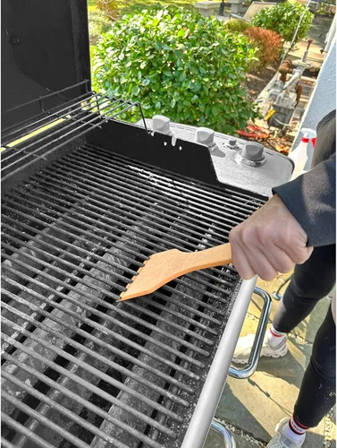 Miniatura 3 de Outset Verde - Raspador de madera para parrilla, limpiador de rejillas pequeñas, sin ranuras
