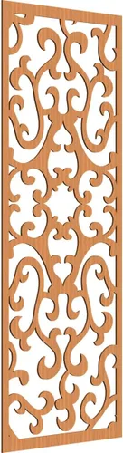 Miniatura 181 de Smithfield Paneles de pared decorativos de madera con calado, 13 3/8 pulgadas de ancho x 34 3/8 pulgadas de alto x 3/8 de alto, roble rojo rojo