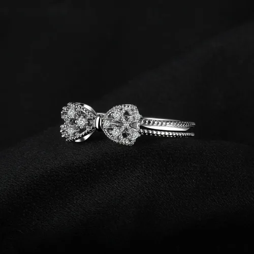 Miniatura 17 de JewelryPalace - Anillos de plata de ley 925 chapados en oro rosa, amarillo o blanco de 14 K para mujer, de compromiso, con circonia cúbica, de boda