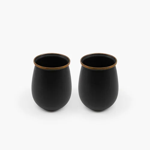 Miniatura 16 de Barebones Juego de 2 tazas de café esmaltadas de 16 onzas, taza de campamento con borde de acero inoxidable