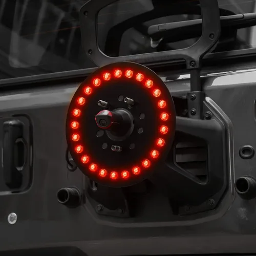 Miniatura 3 de JWWY Lámpara de luz de freno de repuesto compatible con Jeep Wrangler JL JLU JK JKU TJ 4XE 1997-2024+ accesorios exteriores, anillo de luz de freno