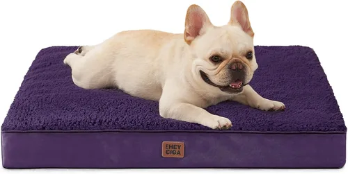 Miniatura 94 de EHEYCIGA Cama ortopédica de espuma para perros grandes, 35 pulgadas de largo x 23 pulgadas de ancho x 3.5 pulgadas de alto, gris claro