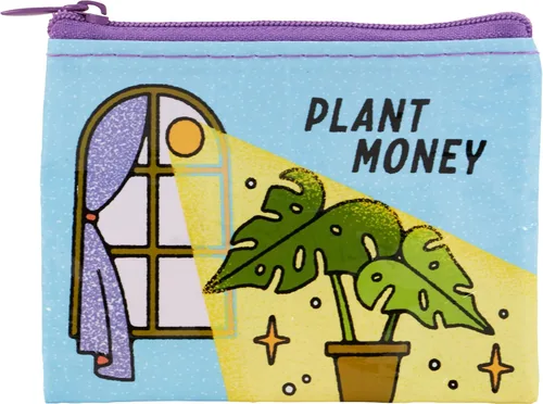 Miniatura 23 de Blue Q Monedero, hecho de 95% plástico reciclado. Práctica pequeña bolsa con cremallera para guardar monedas, tarjetas de regalo, auriculares, más.