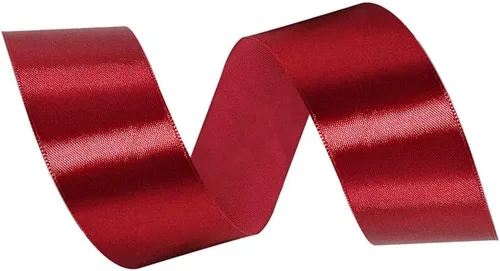 Miniatura 2 de Cinta de satén color burdeos de 1-1/2 pulgadas x 25 yardas, cinta de tela de poliéster de color sólido para envolver regalos, manualidades, hacer