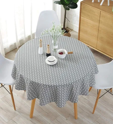 Miniatura 12 de Meioro - Mantel rectangular de algodón y lino para mesa, estilo boho amarillo, diseño nórdico de sarga, manteles sin arrugas, a cuadros a rayas