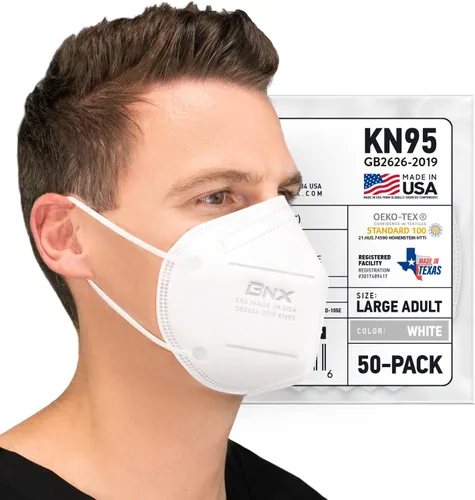 Miniatura 12 de AccuMed BNX KN95 Face Masks Made in USA (Adult Large, Adult Medium, Kids Small) (Earloop) (Model: E95/E95M/E95S)