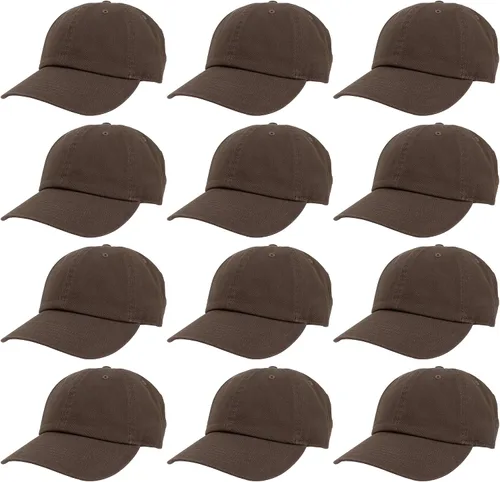 Miniatura 112 de Gelante Gorras de béisbol 100% algodón liso en blanco tamaño ajustable al por mayor a granel de 12