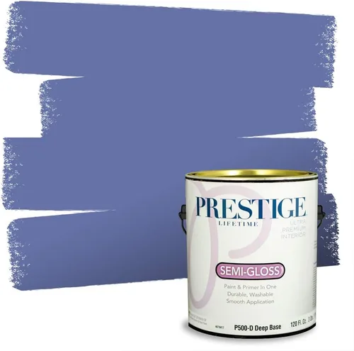 Miniatura 157 de Prestige Paints. - Base y pintura para exteriores en un solo galón, 1 galón. plano, comparable con Sherwin Williams Topsail. SW6799-PCM