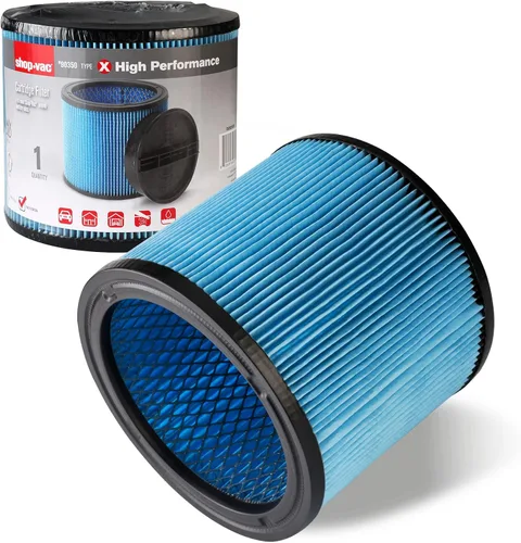 Shop-Vac Filtro de cartucho de alto rendimiento 90350/90304/90344, se adapta a la mayoría de aspiradoras Shop-Vac en húmedo/seco de 5 a 16 galones,