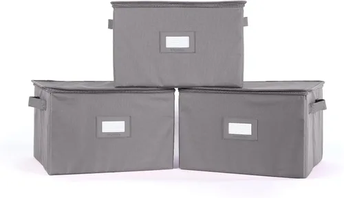 Miniatura 115 de Covermates Keepsakes - Juego de cajas de almacenamiento con cierre de cremallera, paquete de 3 cubos organizadores de poliéster resistente, diseño