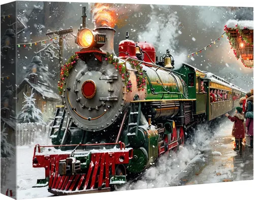 Miniatura 12 de Denozer - Arte de pared de muñeco de nieve de Navidad, impresiones artísticas sobre lienzo para dormitorio, sala de estar, decoración de pared